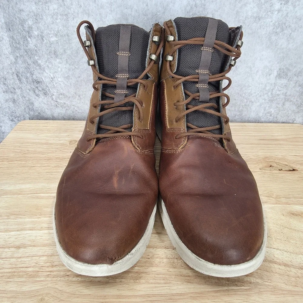 Timberland Graydon‎ Boots Mens 11 Brown Leather Hi Top Casual Sneakers A1OEE